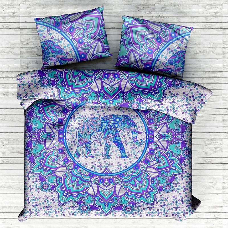 Tropical Elephant Print Duvet Cover Bedding Set main image 0