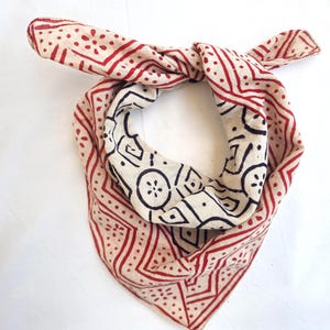 100% Cotton Bandanas, Bohemian Style Cotton Neck Scarf, Boho Soft Cotton Bandana, Cotton Neckerchief, Cotton Square Scarf gift handkerchief