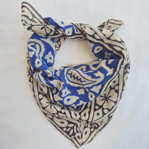Cotton bandana, square Cotton scarf, men women bandana, brown Cotton neckerchief, square Cotton kerchief, western dog bandana,