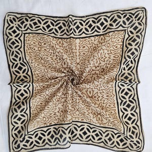 Cotton bandana, square Cotton scarf, men women bandana, brown Cotton neckerchief, square Cotton kerchief, western dog bandana