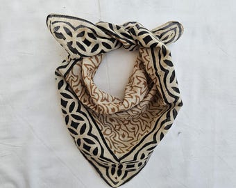 Bandanas 100% Algodón, Bufanda de Cuello de Algodón Estilo Boho, Bandana de Algodón Suave Boho, Bufanda Cuadrada de Algodón de Algodón