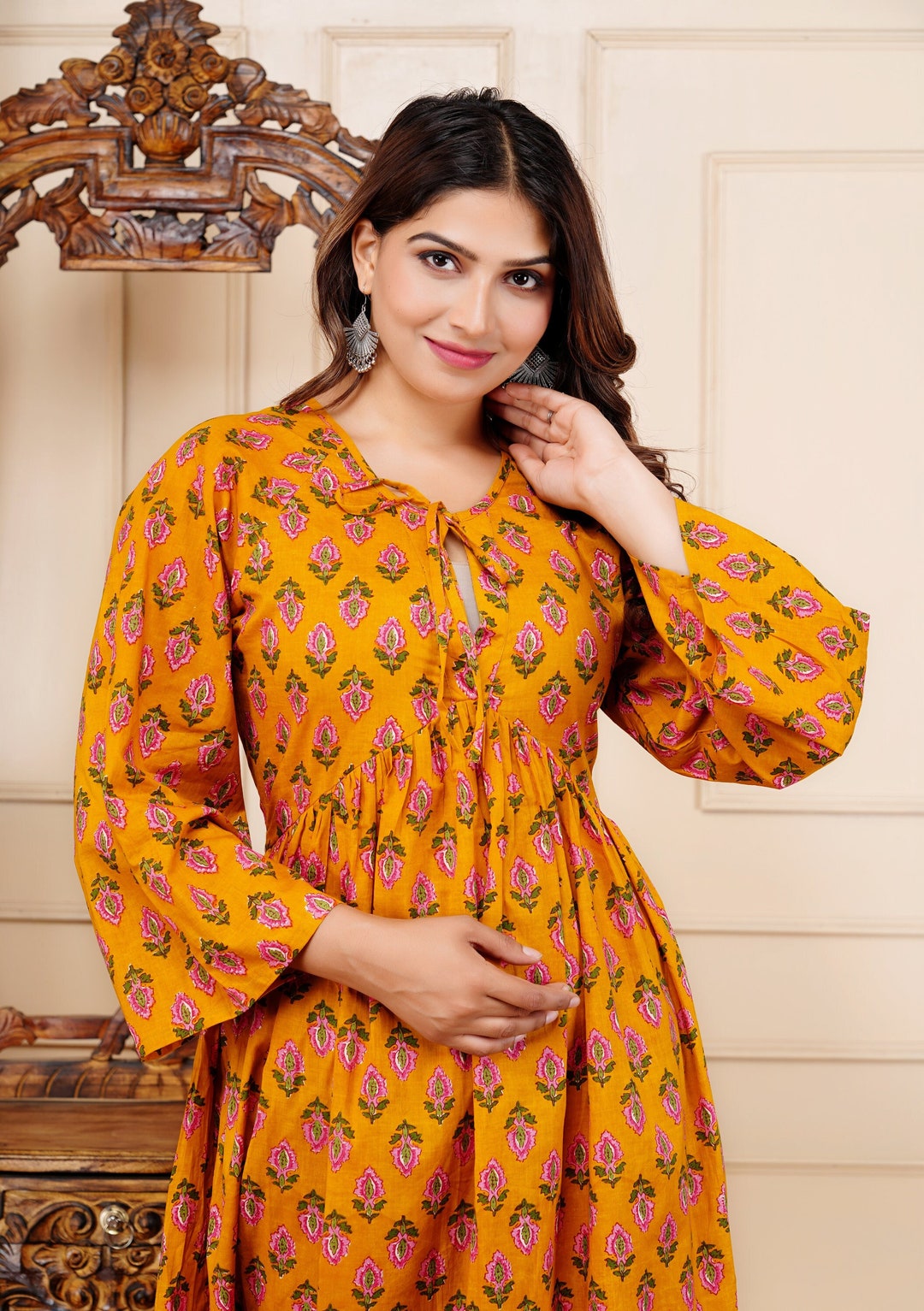 Women's Plus Size Black Kurti With Printed Sharara Women Indo Western Women Co-Ord Sets