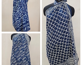 Set of 3 Sarong in wholesale low price Indigo Sarong, beach wrap, boho sarong, sarong for women, Indian sarong, pareo, large sarong