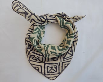 Bandanas 100% Algodón, Bufanda de Cuello de Algodón Estilo Boho, Bandana de Algodón Suave Boho, Bufanda Cuadrada de Algodón de Algodón