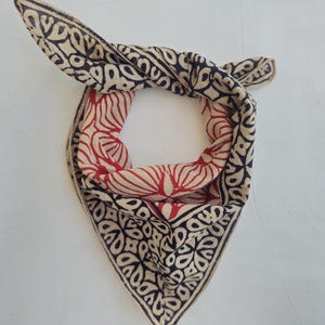 100% Cotton Bandanas, Bohemian Style Cotton Neck Scarf, Boho Soft Cotton Bandana, Cotton Cotton Square Scarf gift handkerchief Round Print