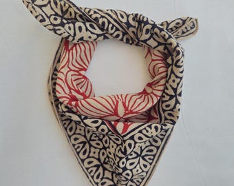 Bandanas 100% Algodón, Bufanda de Cuello de Algodón Estilo Boho, Bandana de Algodón Suave Boho, Bufanda Cuadrada de Algodón de Algodón