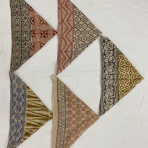Set of 5 Indian Cotton Bandana Scarf, Hijab, Hand Made Gift for Mom, Dad, Wife, Husband, GF, BF