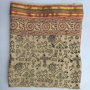 Hand Block Printed Zari Cotton Sarong, Beach Wrap Pareo, Long Scarf, Large Sarong, Cover up, Soft Fabric Scarf, Fashion Shawl Beach Sarong
