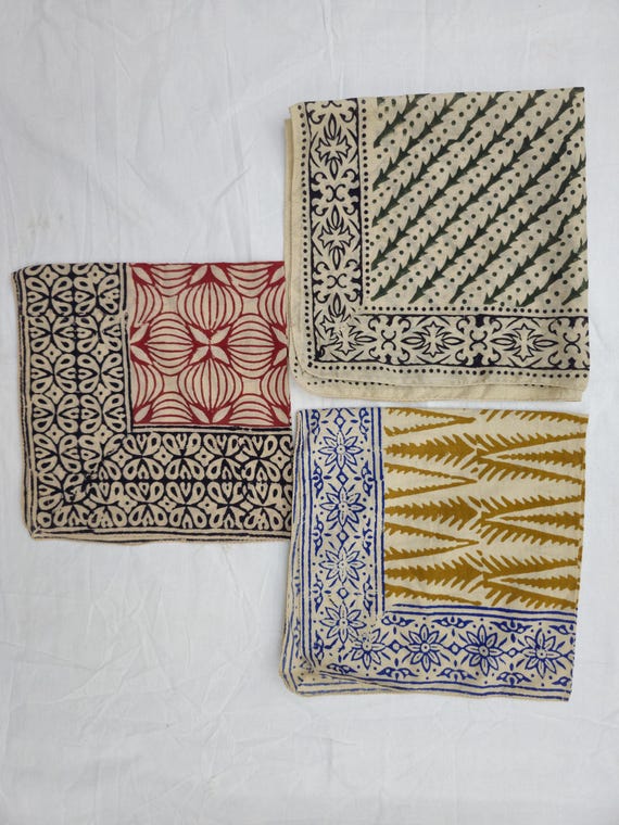 Lot De 3 Bandanas En Coton - Motif Cachemire, 57x57 Cm