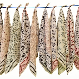 Unique Bulk Bandanas Set of 10 Organic Cotton Bandana Bandana Scarf, Paisley Design Scarf, Vibrant Color, High-Quality