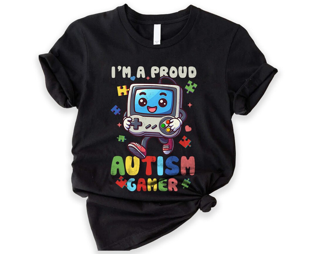 Autism Awareness Video Game Controller Puzzle Piece Boys T-shirt ...
