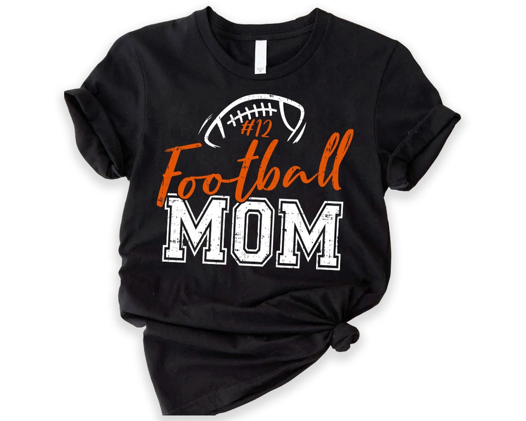 Funny Football Mom T-Shirt - Women's Graphic Tee With Letter Print, Casual Short Sleeve Top For Game Day