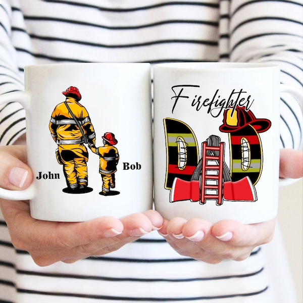 Personalized Firefighter Dad Mug , Firefighter Daddy Cup, Fireman Dad Mug, Fathers Day Mug, Firefighting Dad Gift