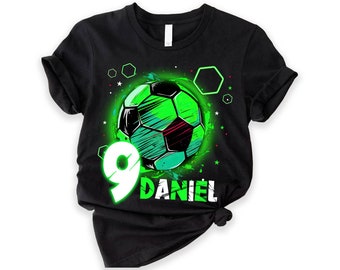 Soccer Birthday Shirt, Soccer Custom Shirt, Personalized Soccer Shirt, Soccer custom matching family party shirts, soccer theme name shirt