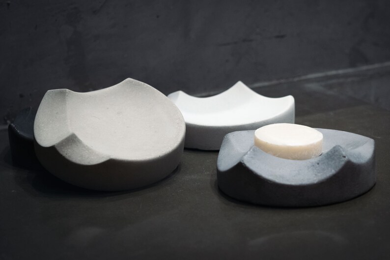 Concrete Soap Dish Concrete Soap Bottle Tray Modern Soap Etsy