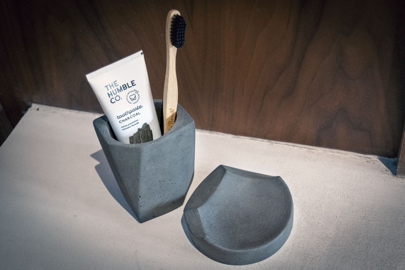 Concrete Soap Dish Concrete Soap Bottle Tray Modern Soap Etsy