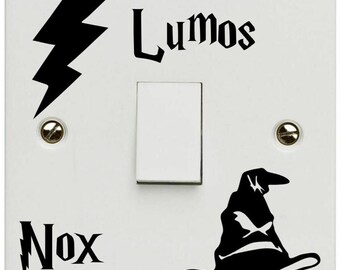 harry potter light switch decal lumos nox