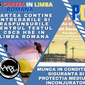 CSCS Book in PDF Health and Safety HSE Romanian Language Carte Munca in Conditii de Siguranta si Protectie Intrebari Raspunsuri Answers