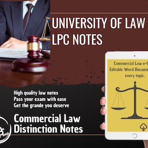 LPC Notes Law Commercial Law Distinction in PDF University of Law Legal Practice Course