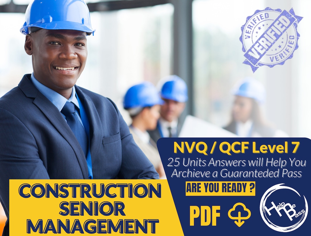 NVQ-QCF Level 7 Construction Senior Management in PDF, Assessor ...