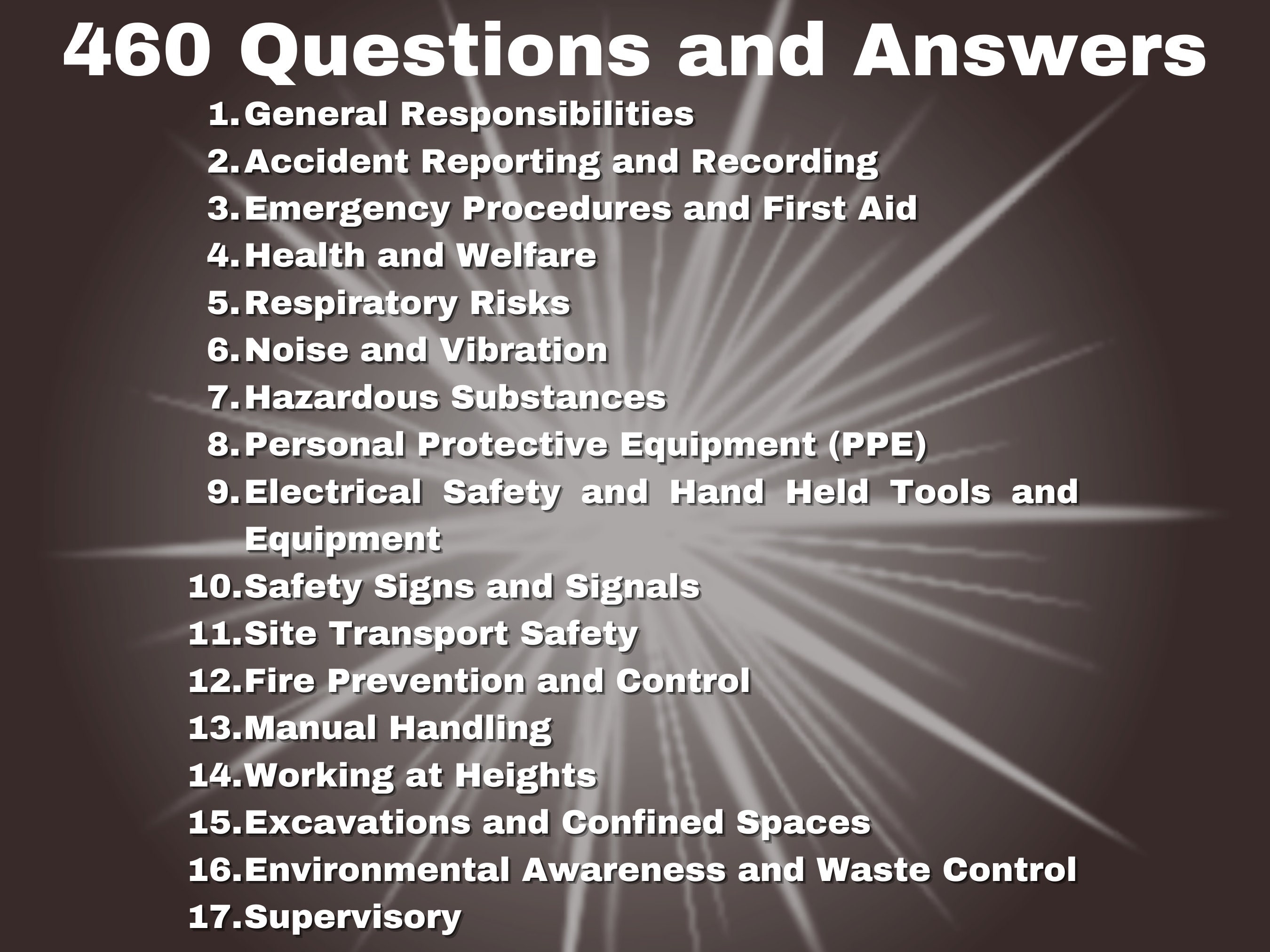 CSCS Construction Skills Card Test Health and Safety for Operatives 460