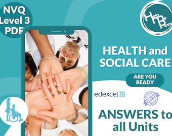 NVQ QCF-diploma van niveau 3 in gezondheid en sociale zorg, antwoorden op alle eenheden in pdf - kwalificatie Pearson Edexcel - beoordelaar geverifieerd