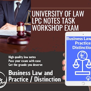 LPC Law Notes Business Law and Practice in PDF University of Law Distinction