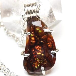 Handmade Mexican Fire Agate Pendant: Sterling Silver Jewelry