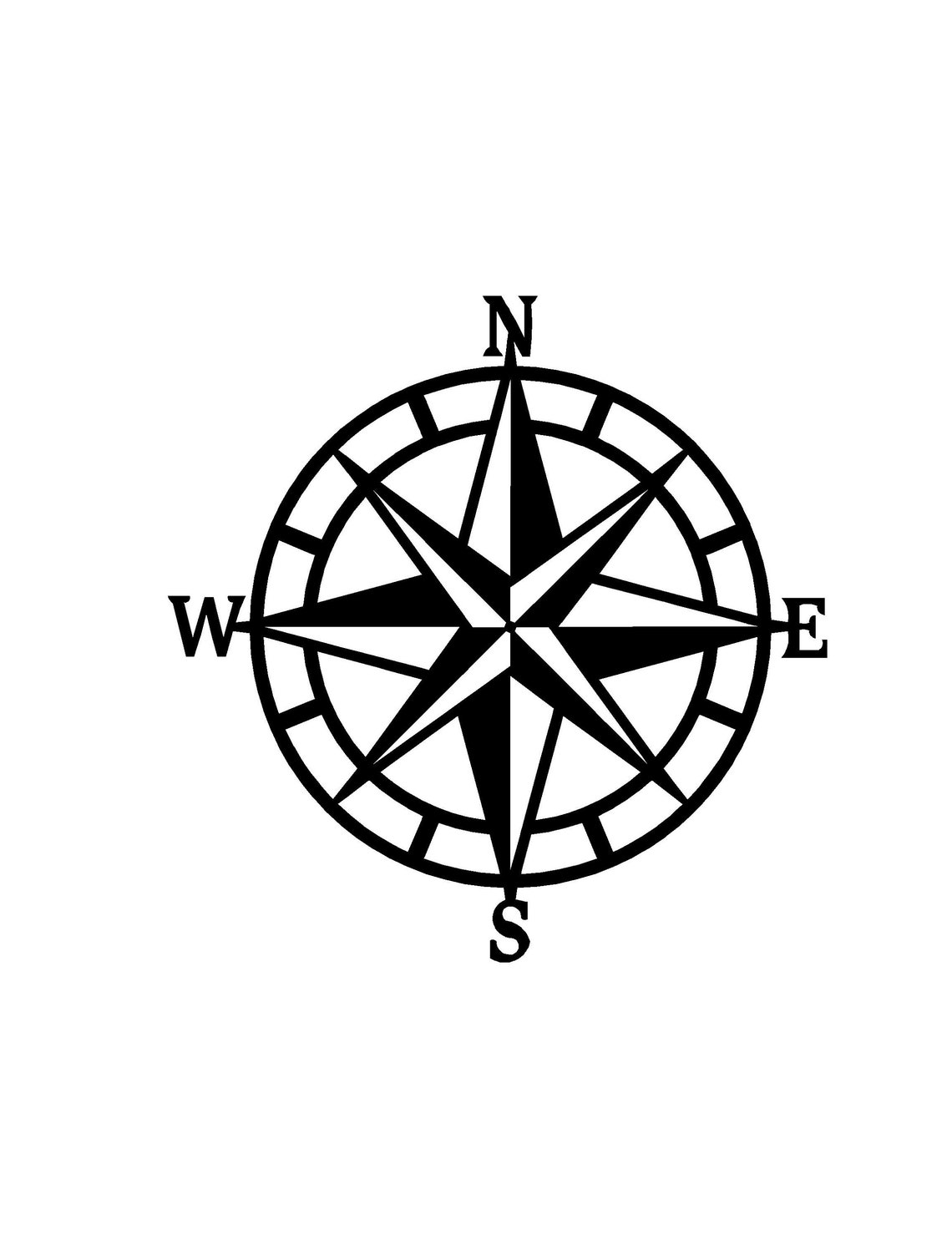 Compass DXF File, Digital File, Running Files, DWG, DXF Files for Cnc