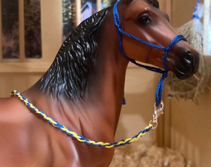 Yellow Rope Halter Blue and Yellow Breyer-colored Rope Halter and Lead!!! Classic Breyer ...