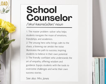 Custom School Counselor Gift School Counselor Appreciation Gift School Psychologist Gift School Counselor Decor Gift for School Counselor