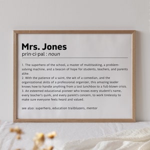 Personalized Principal Gift, Principal Definition, Custom Principal Gift, School Principal Gift, Principal Appreciation, Retirement Gift