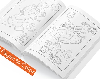 Space Coloring Pages, Kids Coloring Page, Planet Coloring Pages, Alien Coloring, Astronauts Coloring Page, Outer Space Coloring Page, ERD021