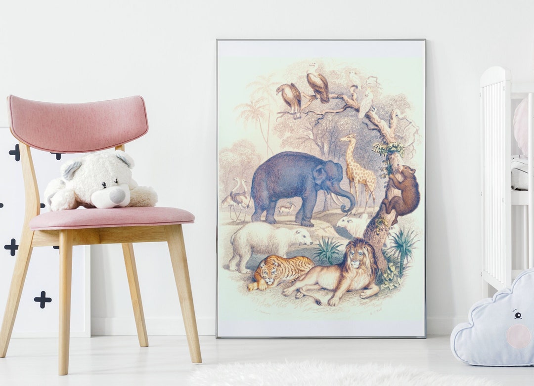 Jungle Animals Nursery Prints, Jungle Animals Prints, Jungle Nursery