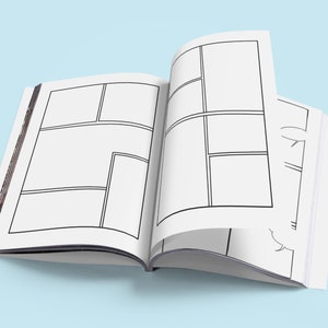 Leeres Comic Buch für Kinder, Gestalte Deine eigenen Comics, Leeres Comic Buch Layout ERD023
