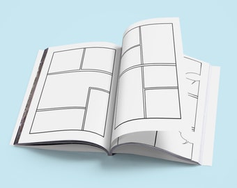 Libro de historietas en blanco para niños, crea tus propias historietas, diseño de libro de historietas en blanco ERD023