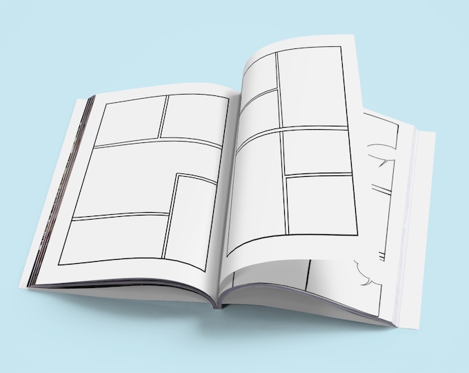 Blank Comic Book for Kids, Create Your Own Comics, Blank Comic Book Layout ERD023