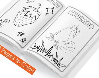 Fruit Coloring Pages, Coloring Pages Kids, Kids Coloring Sheets, Food Coloring Pages, Printable Fruits, Fruits Coloring Page  ERD020