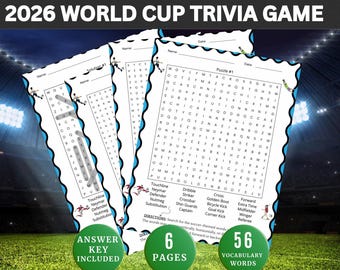 Soccer Word Search Game, Football Word Search, World Cup Word Search Game, Vocabulary Game, No Prep Activity, 60 Vocabulary Words