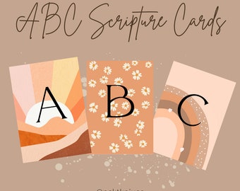 ABC scripture Cards | Alphabet Cards | scripture memory for kids