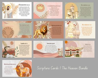 HEAVEN | Scripture Cards | Bible verses about heaven | Prayer Cards | Bible memorization