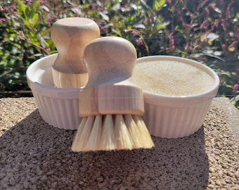 Solid Dish Soap and Brush Set - All Natural - Zero Waste - Handmade in Kentucky