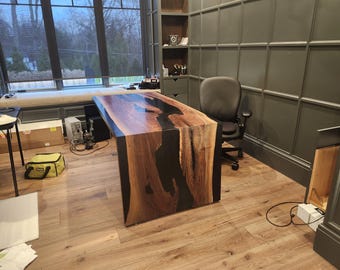Waterfall Epoxy River Desk - Office Executive