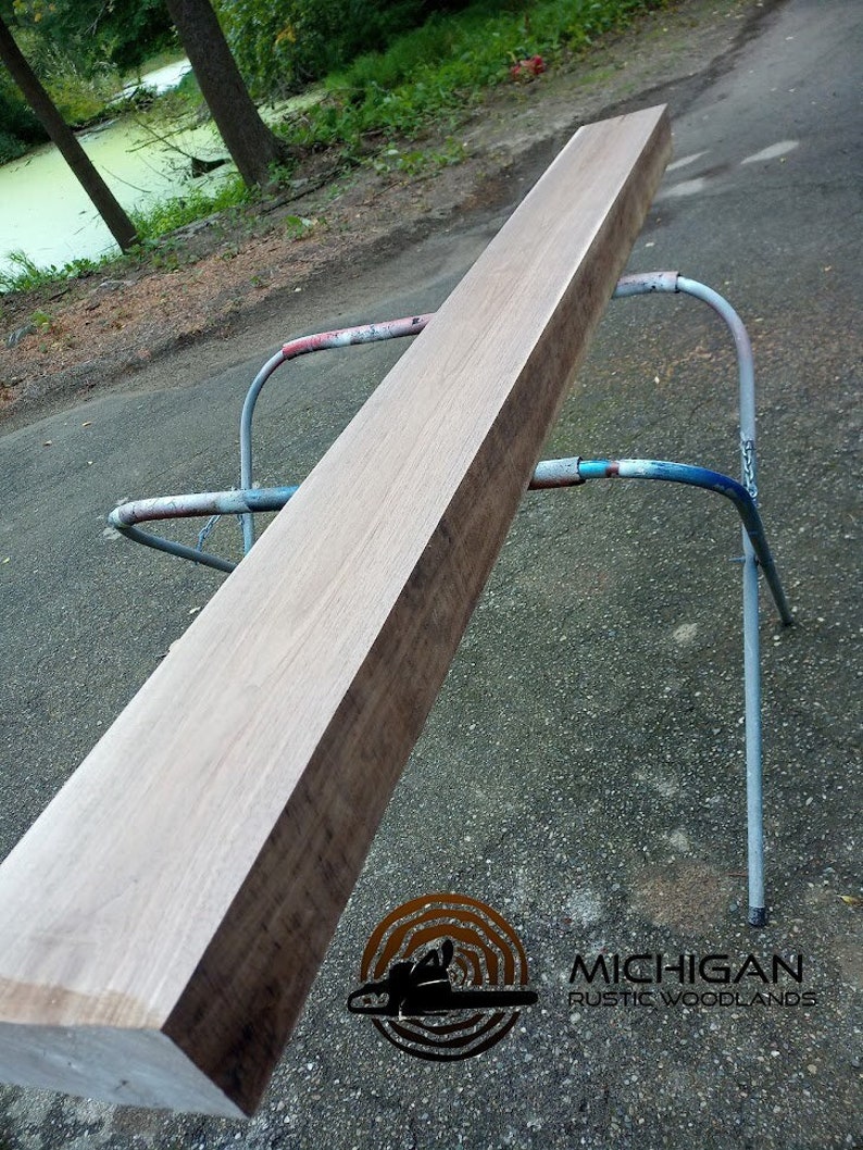 A Black Walnut Fireplace Mantel Shelf 8 X 4 Etsy