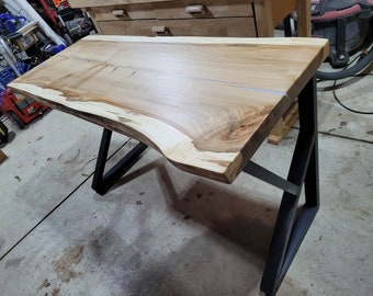 Live Edge desk Maple Solid Wood