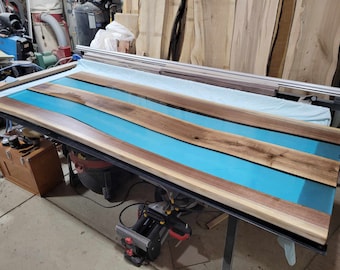 Epoxy River Dining Table Walnut  Conference Table