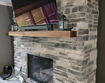 A Black Walnut Fireplace Mantel Shelf 8" x 4"