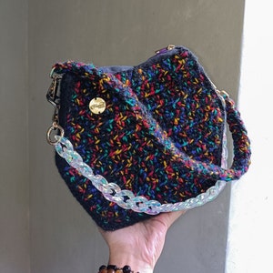 hexagon crochet bag