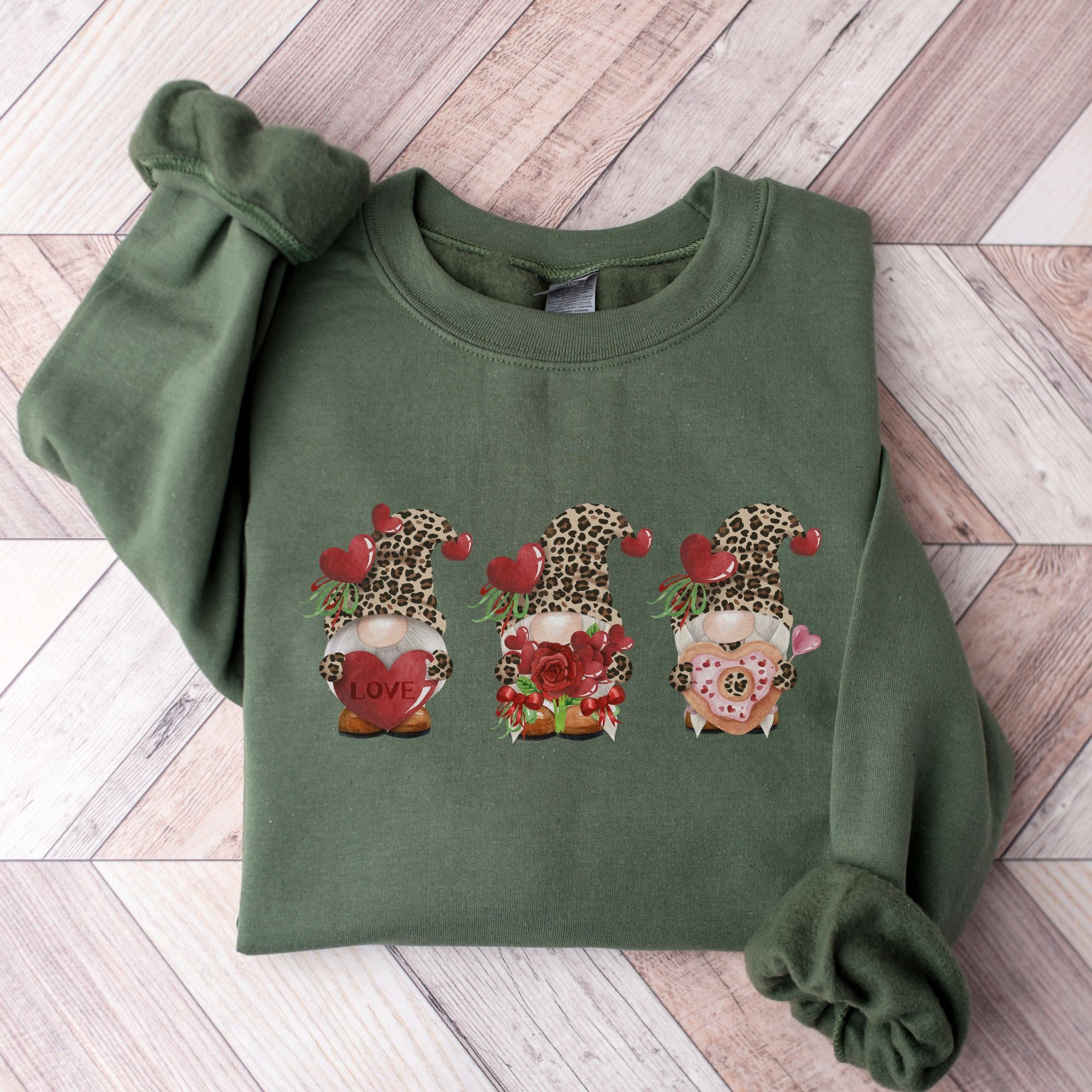 Discover Love Gnome Valentines Sweatshirt, Gnome heart Sweatshirt