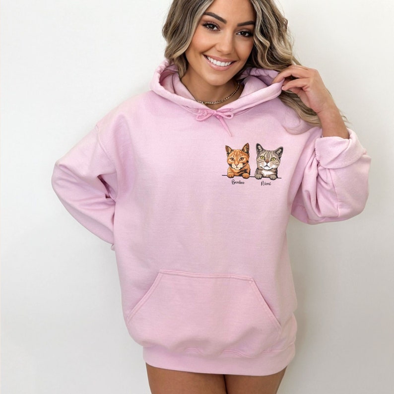 Personalized Cat Sweatshirt Custom Cat Lovers Sweatshirt Etsy